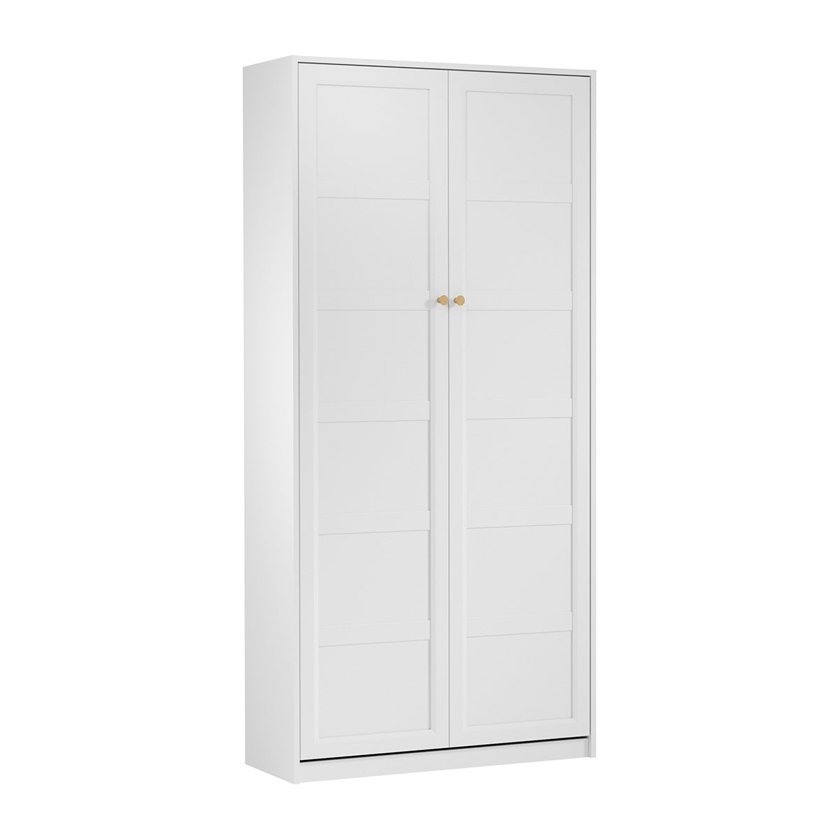 Lit escamotable 90x200 sommier et tête de lit inclus Fergus Blanc - vue 3
