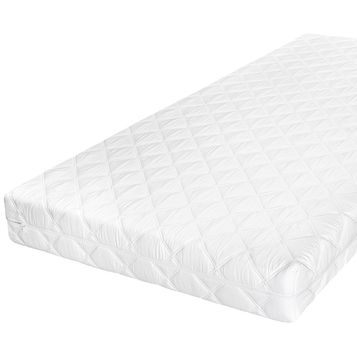 Matelas 90x200 mousse coco 15 cm anti-acarien Arlo Blanc