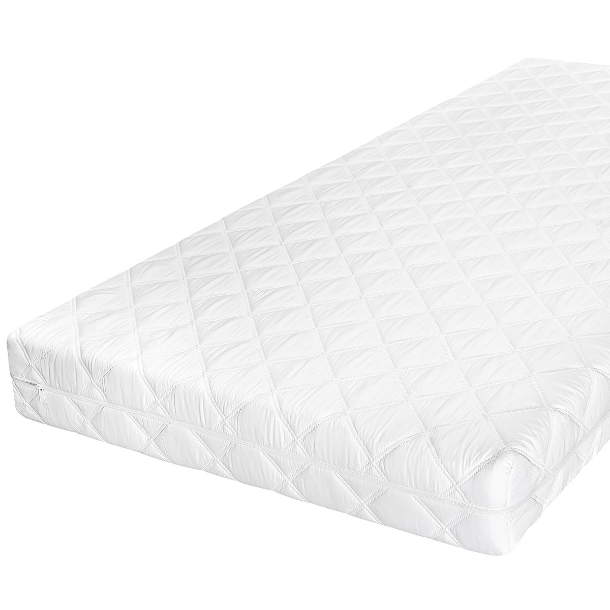 Matelas 80x160 mousse latex coco anti-acarien 10 cm Nola Blanc