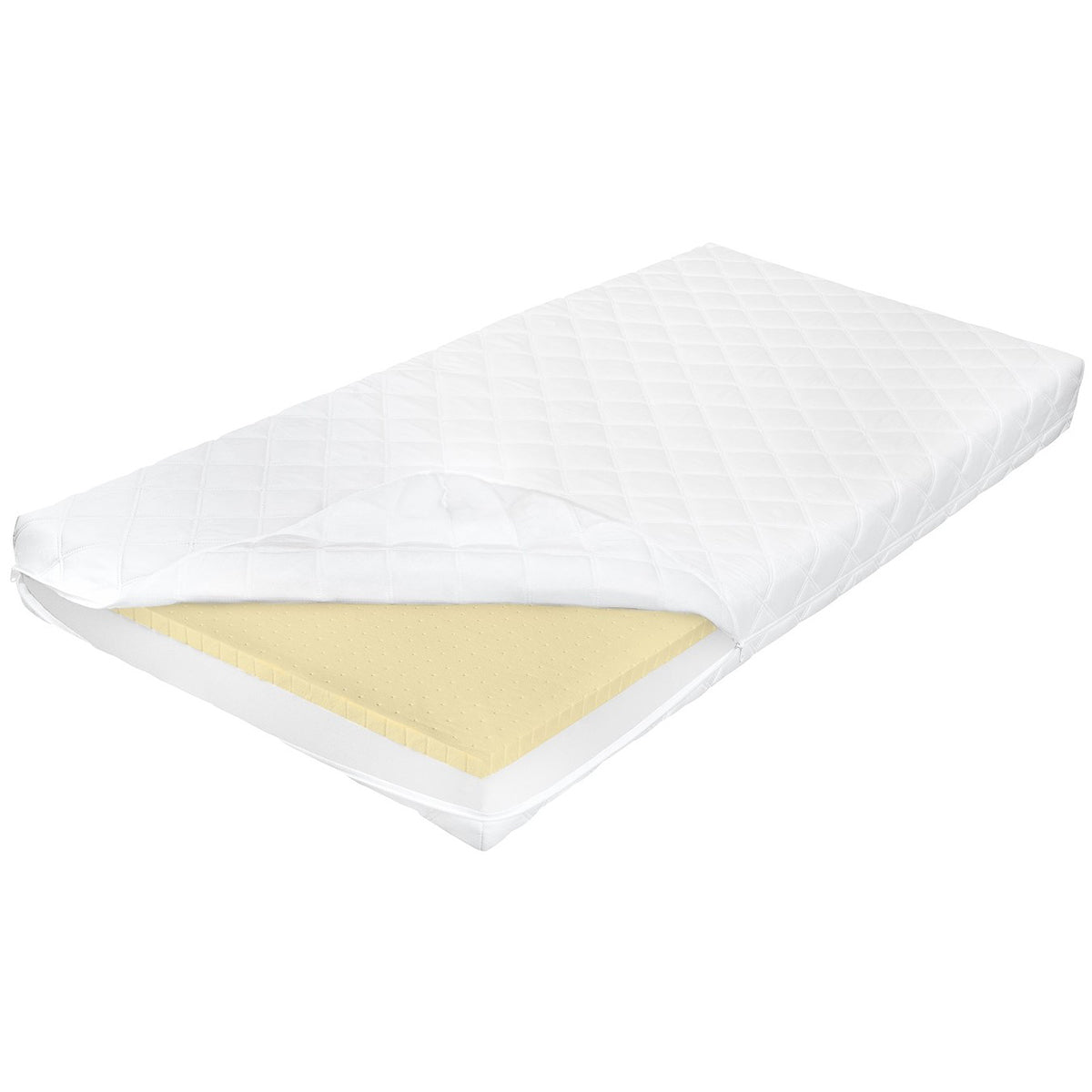 Matelas 120x200 mousse latex 12 cm Cléo Blanc - vue 2