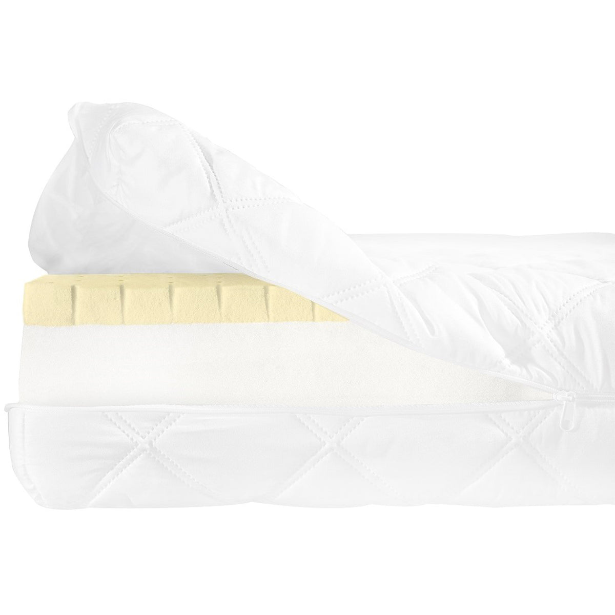 Matelas 120x200 mousse latex 12 cm Cléo Blanc - vue 4