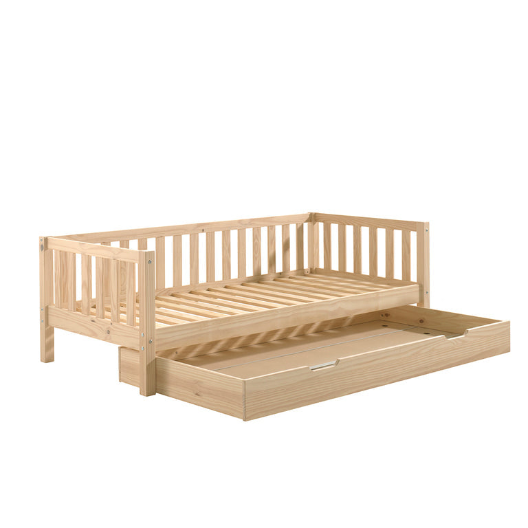 Lit banquette 90x200 sommier et tiroir de lit inclus Vipack Fritz - Bois - vue 3