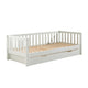 Lit banquette 90x200 sommier et tiroir de lit inclus Vipack Fritz - Blanc