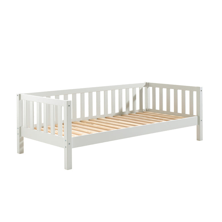 Lit banquette 90x200 sommier inclus Vipack Fritz - Blanc