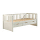 Lit banquette 90x200 sommier et 3 tiroirs inclus Vipack Fritz - Blanc