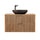 Meuble simple vasque 100cm Gaia Bois et Noir - Vasque Noir
