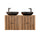 Meuble double vasque 120cm Gaia Bois et Noir - Vasque Noir