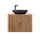 Meuble simple vasque 80cm Gaia Bois et Noir - Vasque Noir