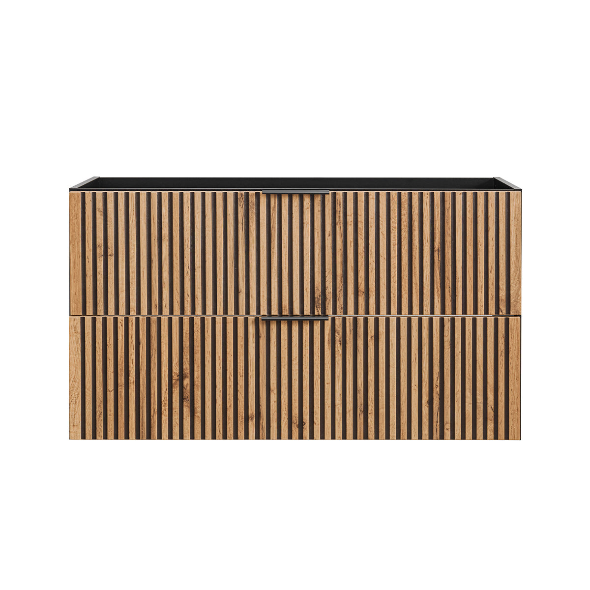 Meuble sous-vasque 100cm Gaia Bois et Noir - vue 3