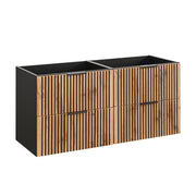 Meuble sous-vasque 120cm Gaia Bois et Noir
