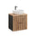 Meuble simple vasque 60cm Gaia Bois et Noir