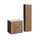 Ensemble meuble simple vasque encastrée 60cm et colonne Gaia Bois et Noir