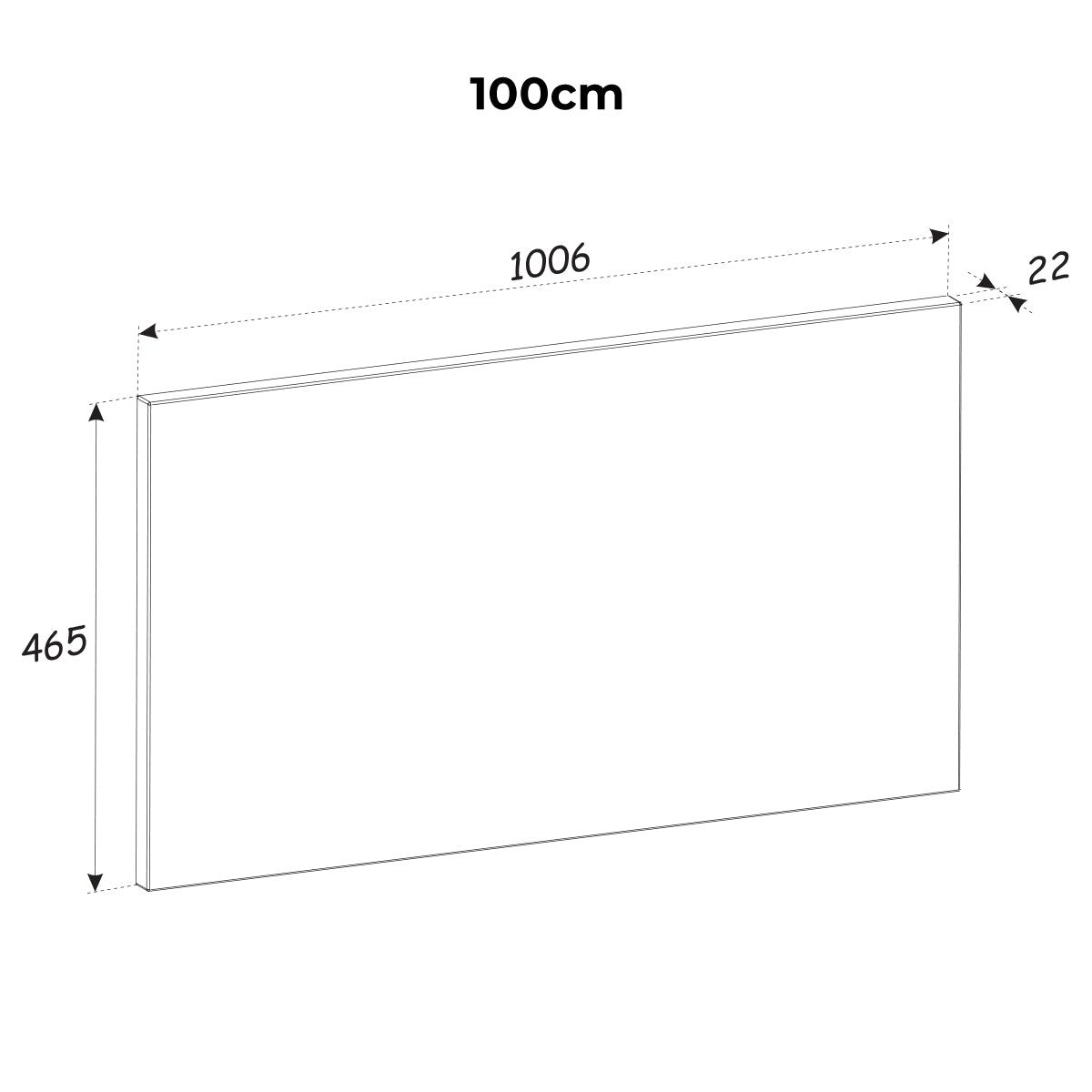 Meuble simple vasque 100cm Gaia Bois et Noir - Vasque Noir - vue 10