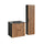 Ensemble meuble simple vasque encastrée 60cm et colonne Gaia Bois et Noir - Vasque Noir