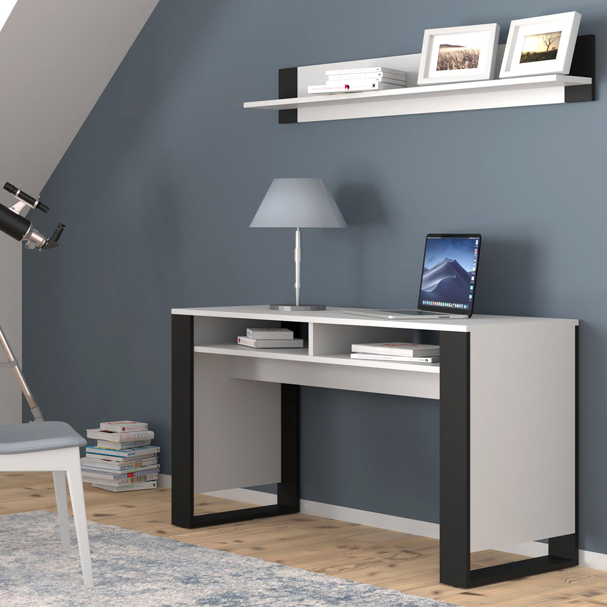 Bureau 2 niches Gani Blanc et Noir - vue 2