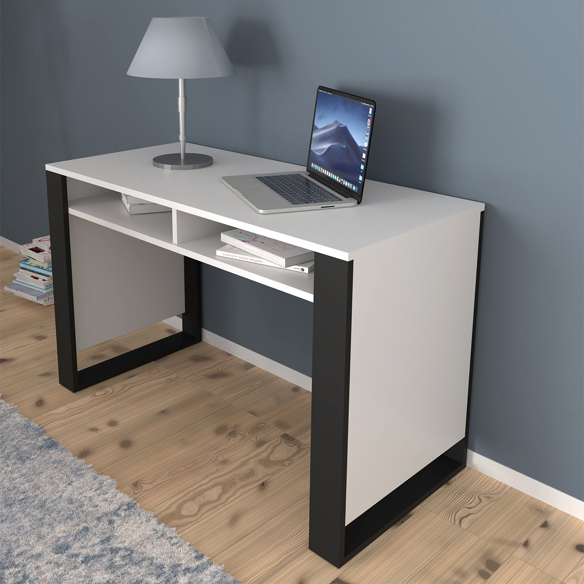 Bureau 2 niches Gani Blanc et Noir - vue 3