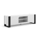 Meuble TV 2 portes 158 cm Gani Blanc et Noir