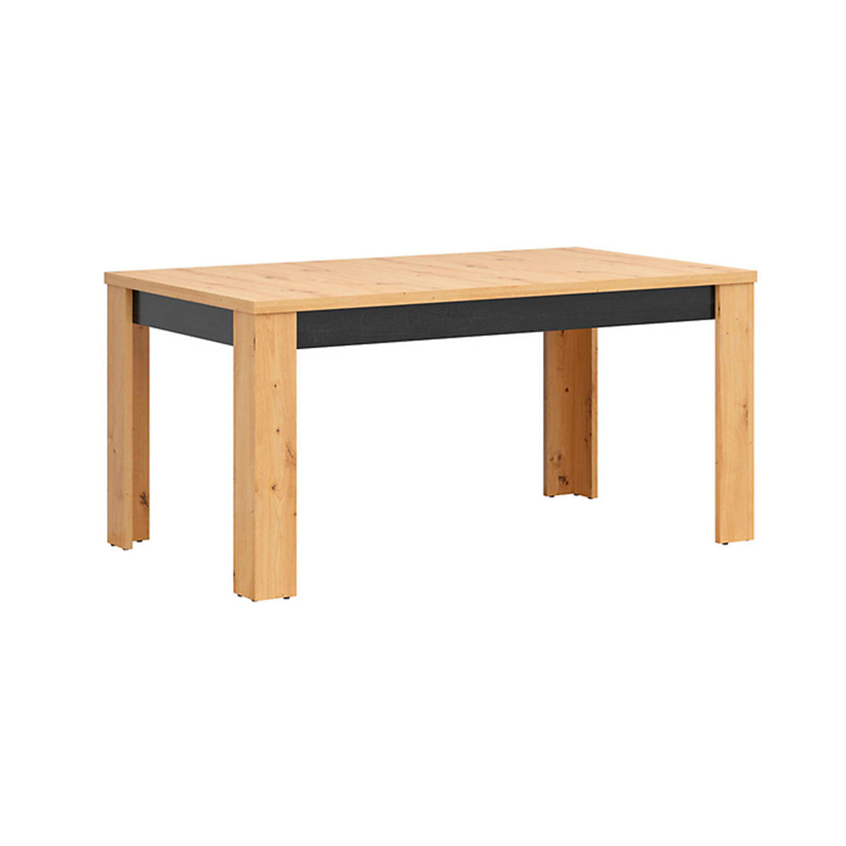 Table à manger extensible 4 à 6 places Glenn Bois et Noir
