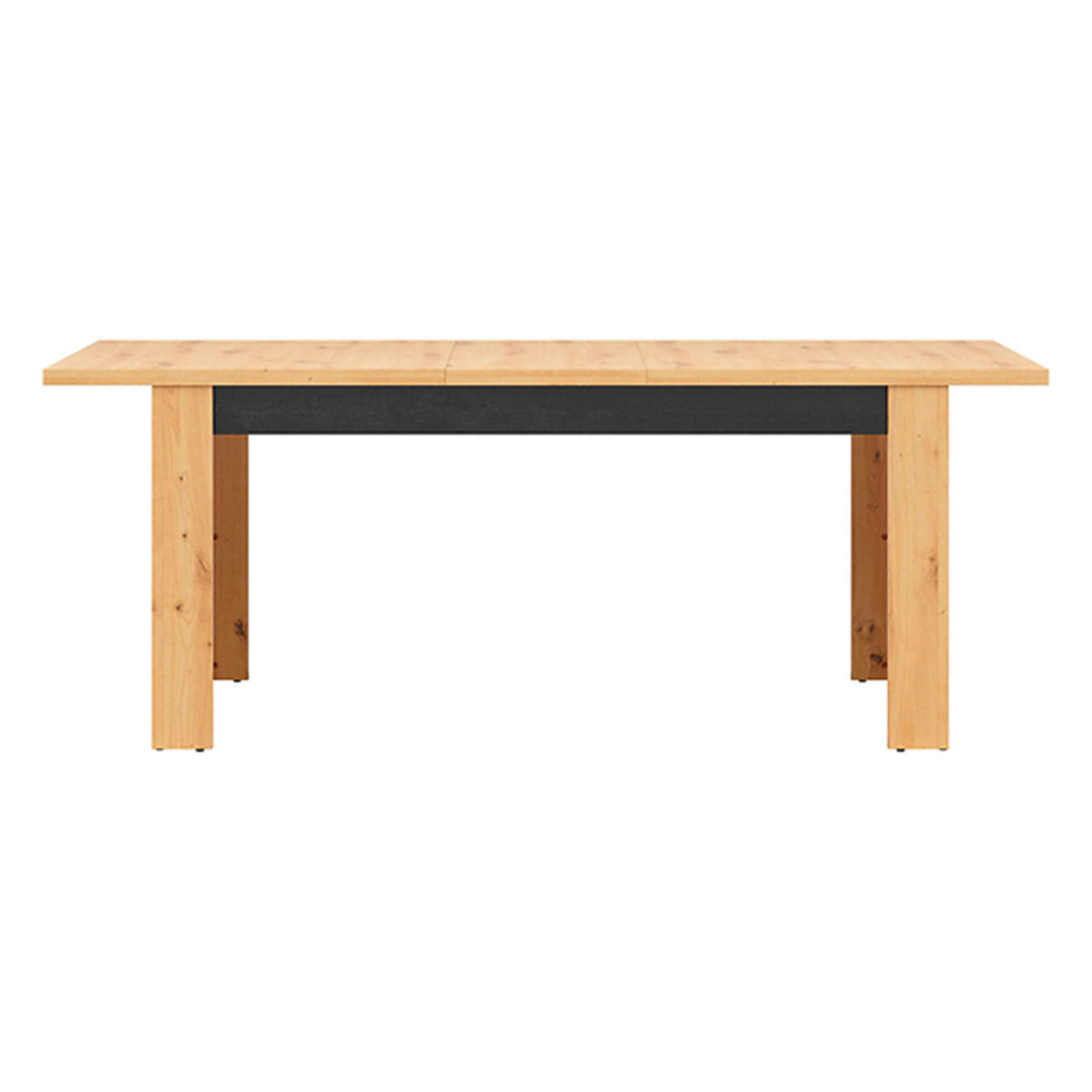 Table à manger extensible 4 à 6 places Glenn Bois et Noir - vue 4