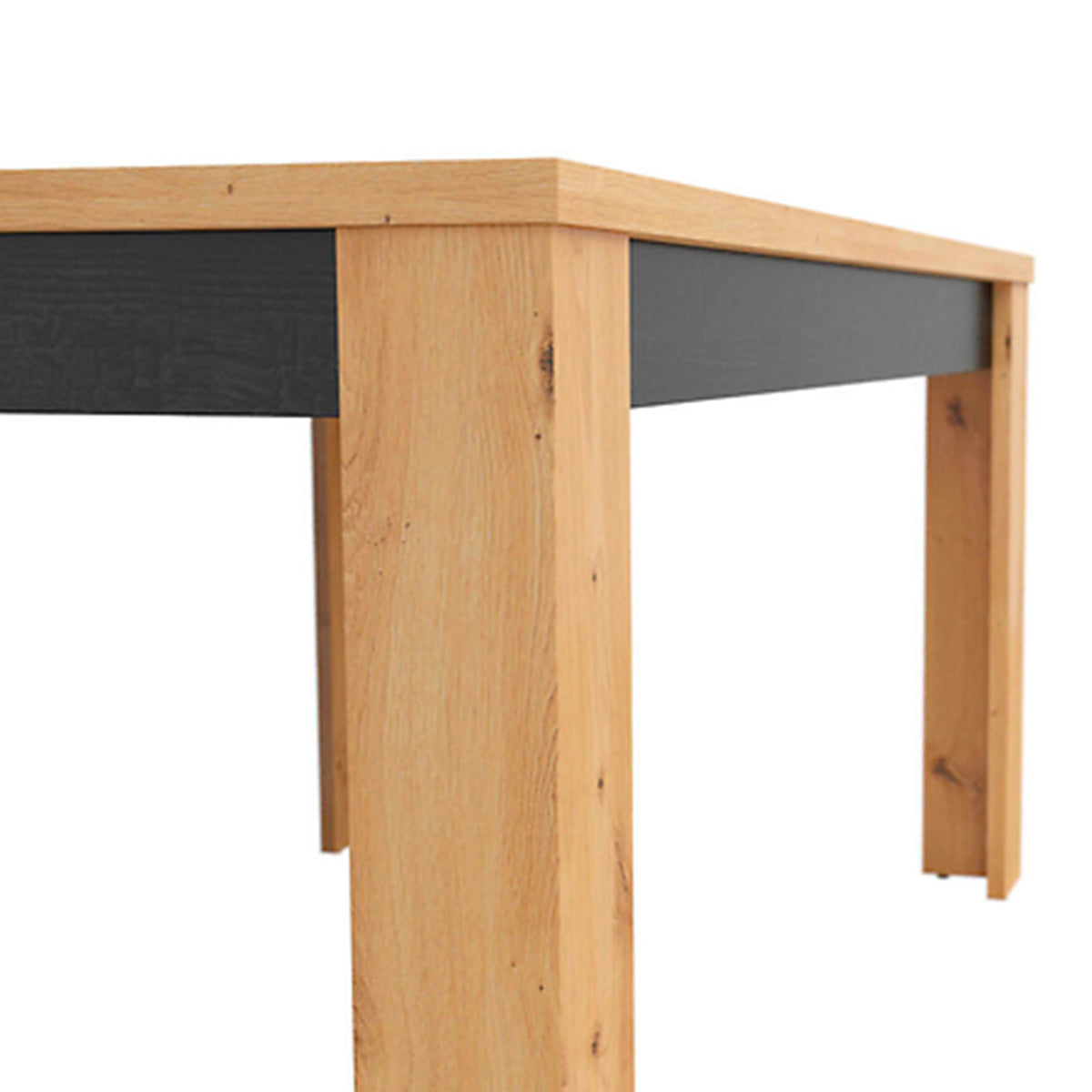 Table à manger extensible 4 à 6 places Glenn Bois et Noir - vue 5