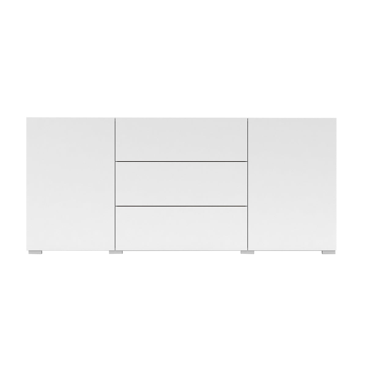 Buffet 2 portes 3 tiroirs Glora Blanc - vue 2