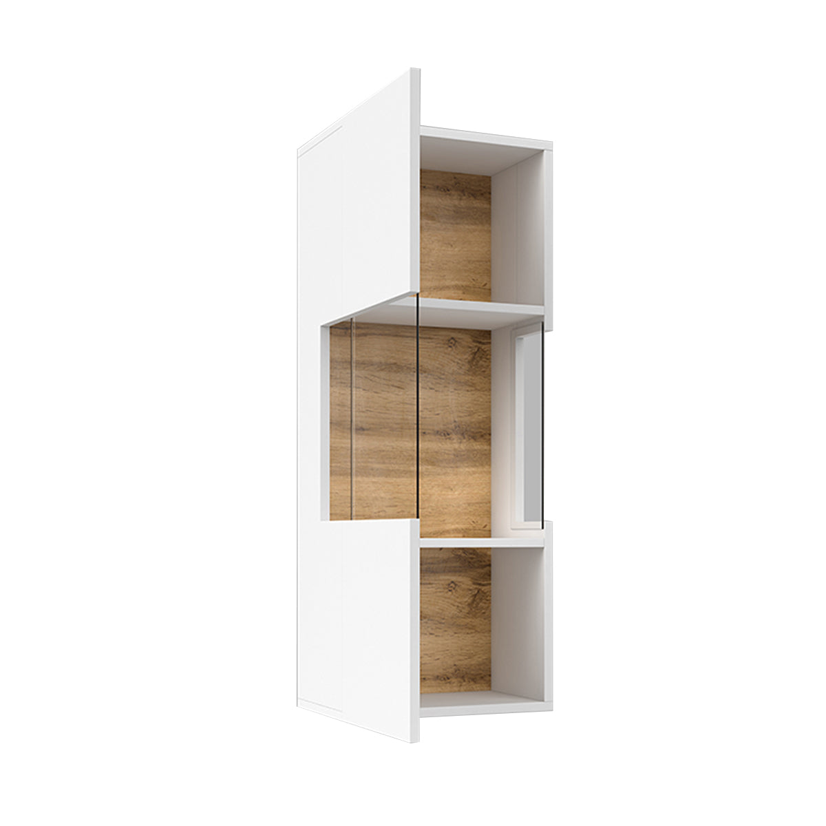 Vitrine murale 1 porte Glora Blanc - vue 3