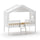 Lit cabane 90x200 sommier inclus Vipack Housebed Blanc