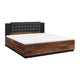 Lit 140x200 sommier inclus Alec Bois foncé et Noir