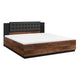 Lit 160x200 sommier inclus Alec Bois foncé et Noir