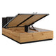 Lit coffre 140x200 sommier inclus Alec Bois et Noir