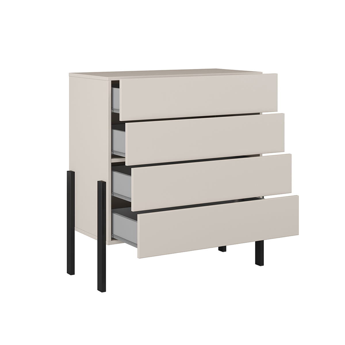 Commode 4 tiroirs Bérénice Cachemire - vue 3