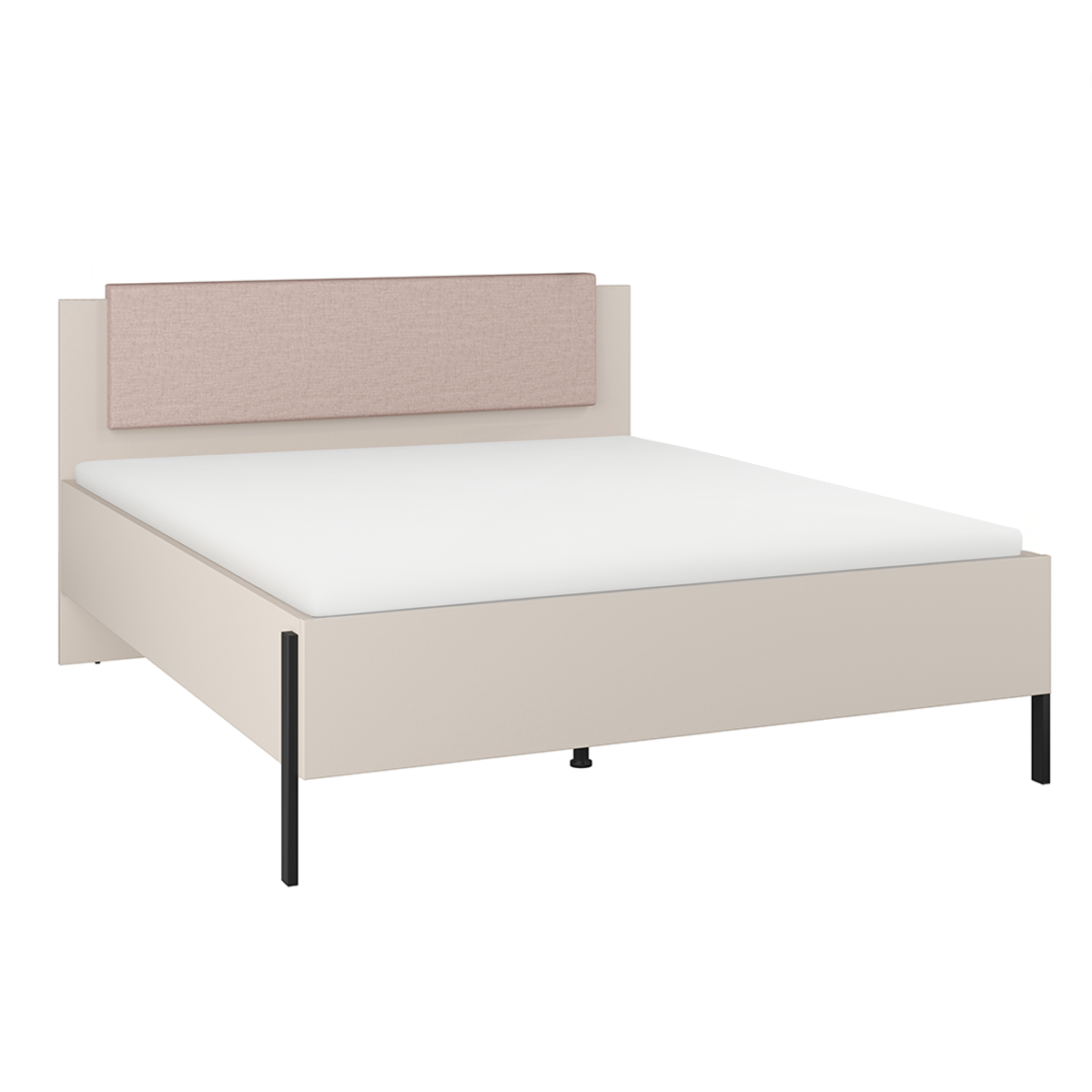 Lit 160x200 sommier inclus Bérénice Cachemire