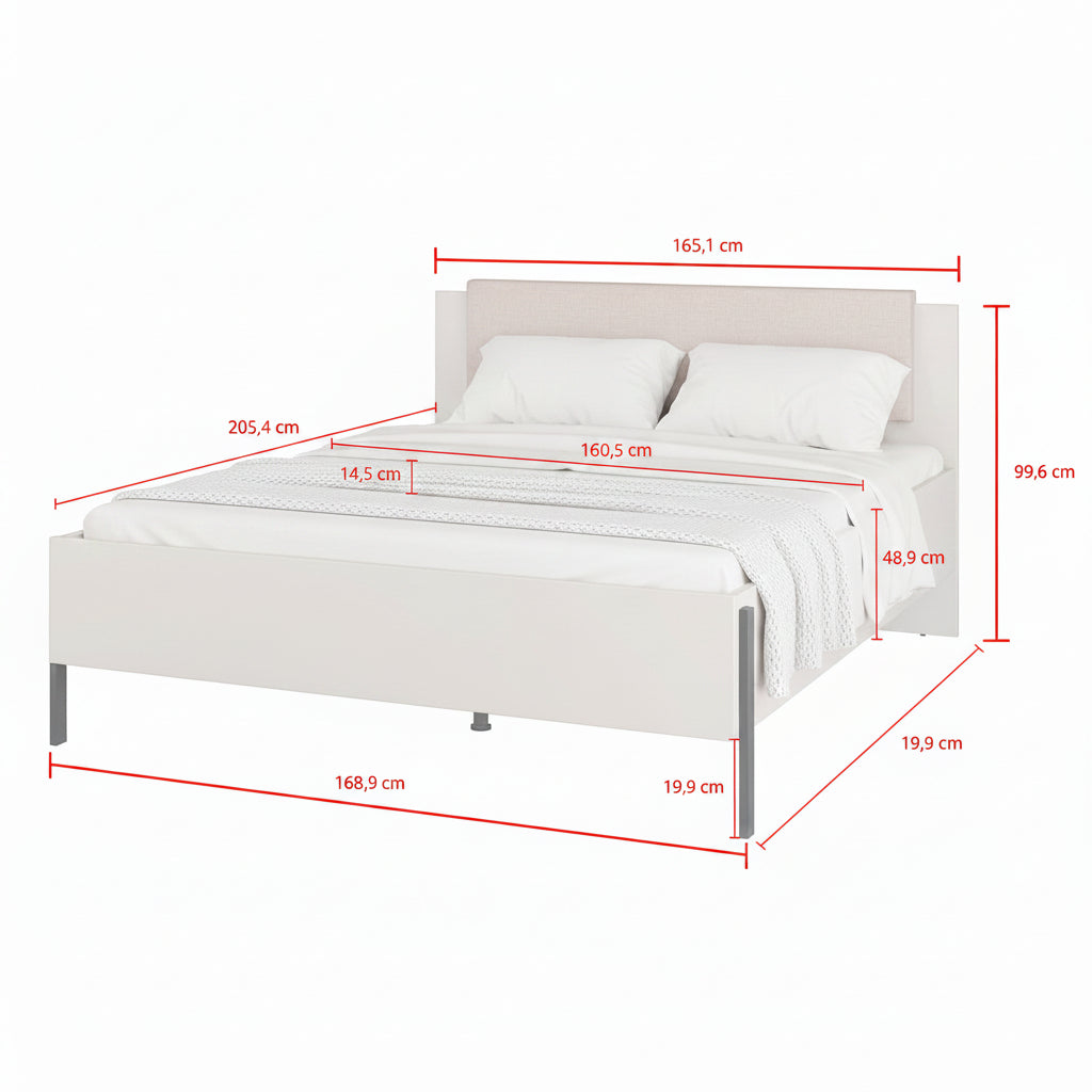 Lit coffre 160x200 sommier inclus Bérénice Cachemire - vue 4