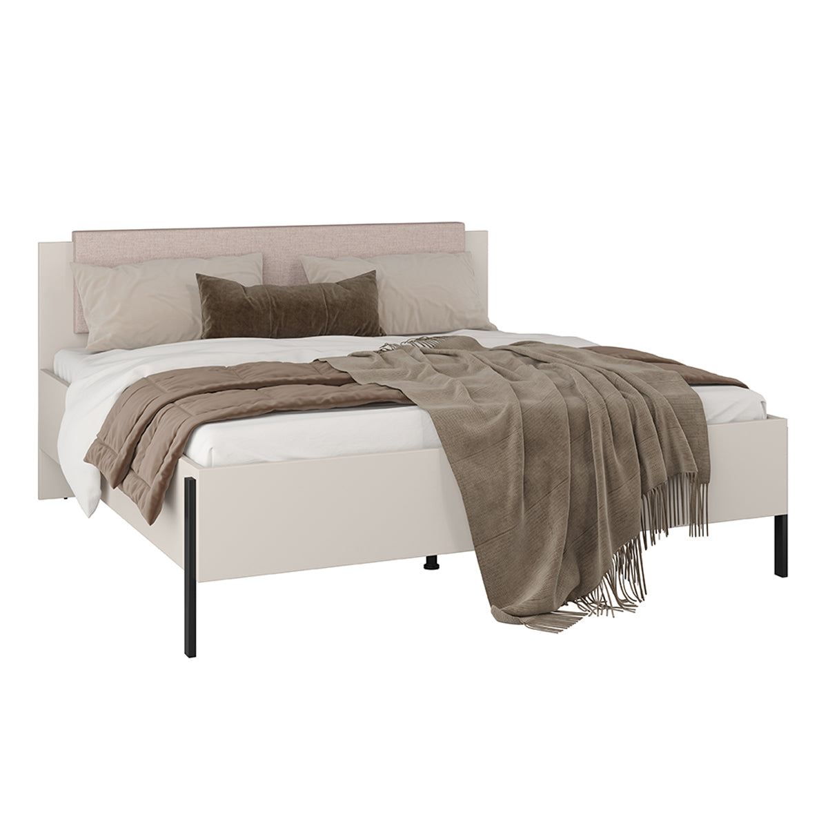 Lit coffre 180x200 sommier inclus Bérénice Cachemire - vue 2