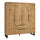 Armoire 4 portes 2 tiroirs Eden Bois et Noir