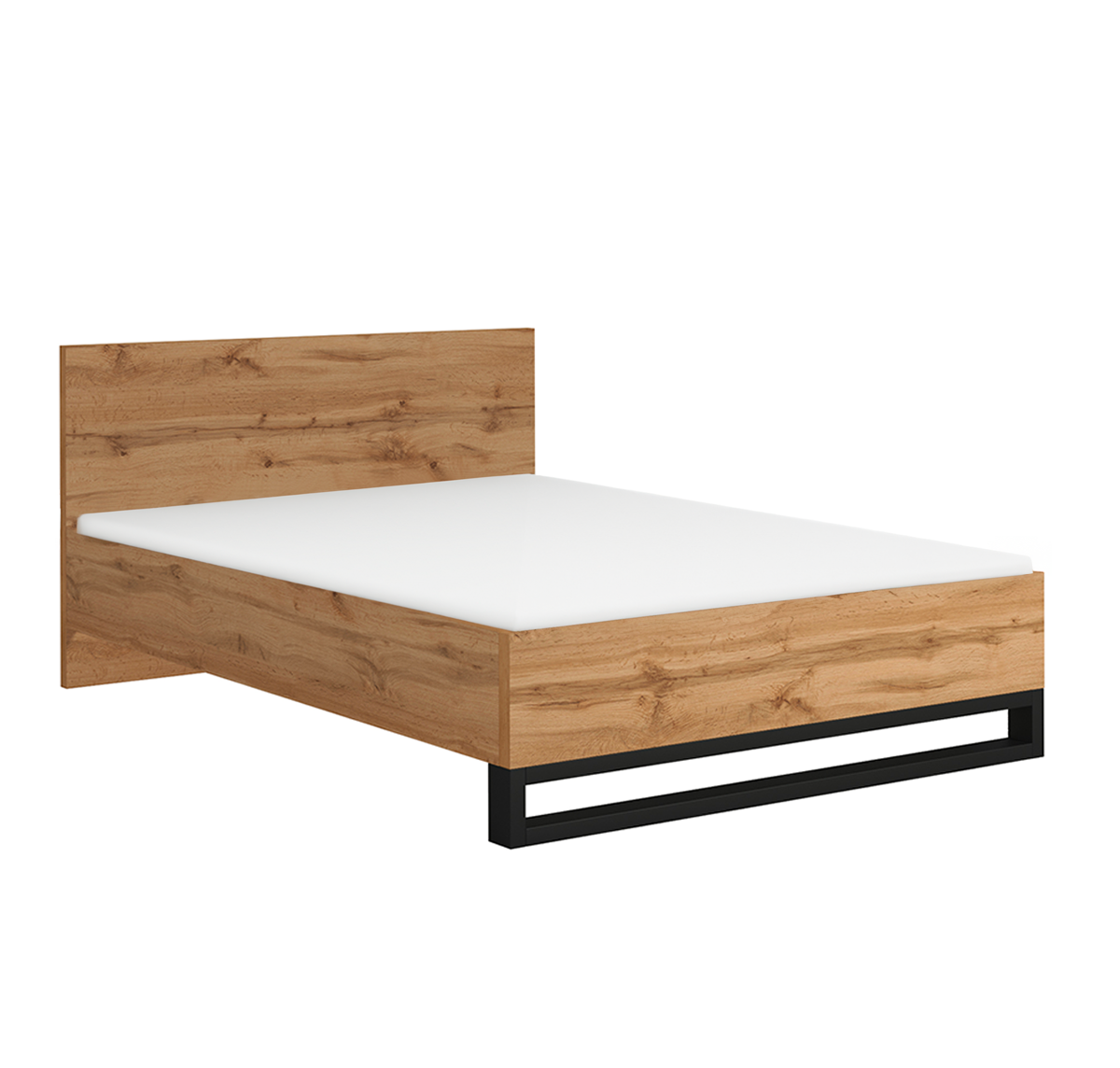 Lit 140x200 sommier inclus Eden Bois et Noir