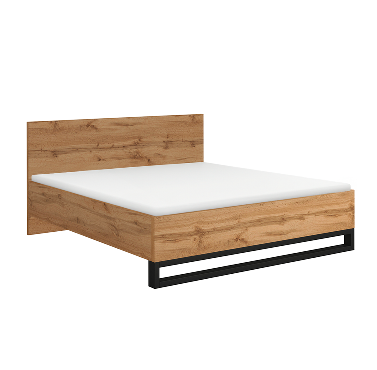 Lit 160x200 sommier inclus Eden Bois et Noir