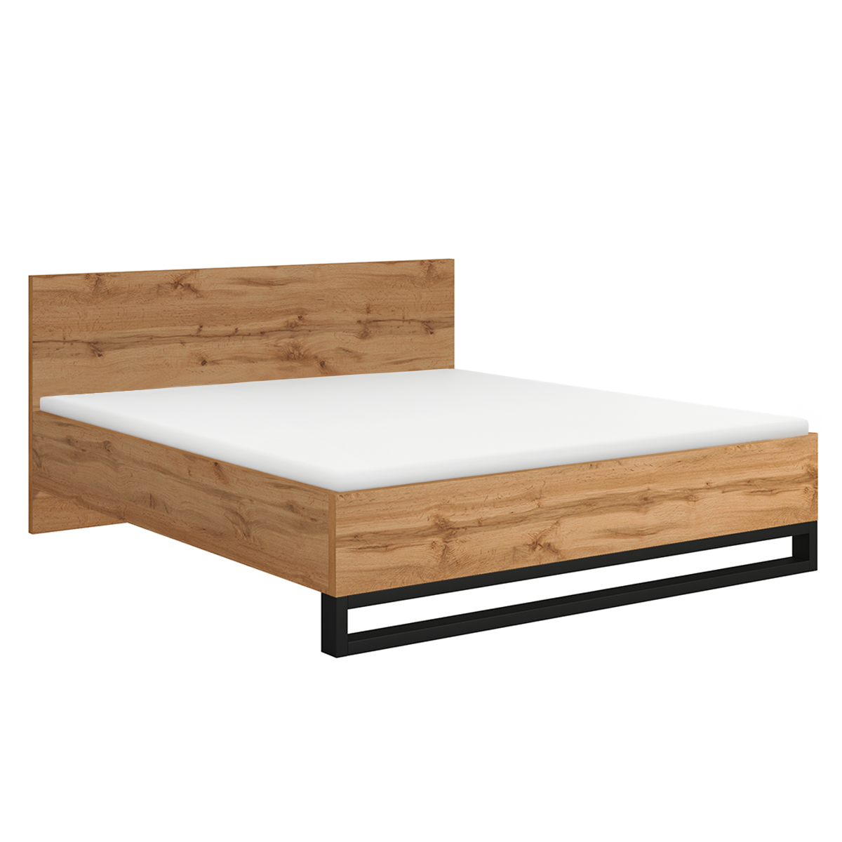 Lit 180x200 sommier inclus Eden Bois et Noir