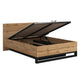 Lit coffre 140x200 sommier inclus Eden Bois et Noir