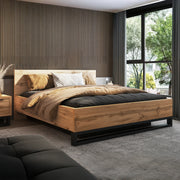 Lit coffre 180x200 sommier inclus Eden Bois et Noir - vue 3