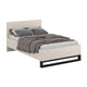 Lit 140x200 sommier inclus Eden Cachemire et Noir
