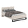 Lit 160x200 sommier inclus Eden Cachemire et Noir