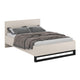 Lit 160x200 sommier inclus Eden Cachemire et Noir