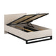 Lit coffre 140x200 sommier inclus Eden Cachemire et Noir