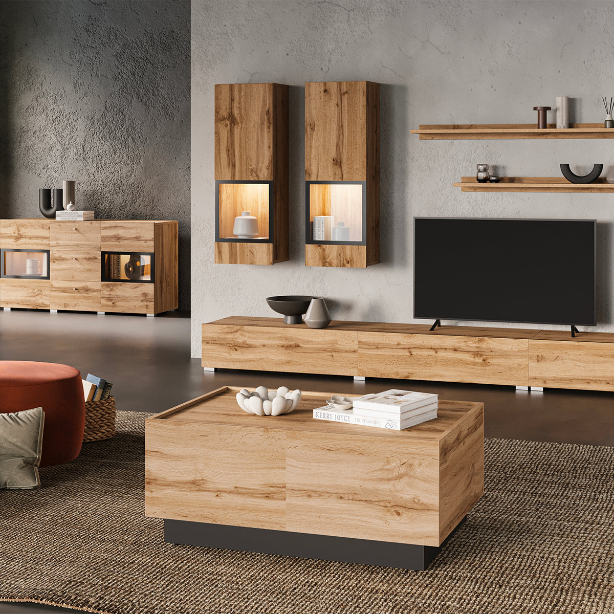 Table basse ouvrante Ekko Bois et Noir - vue 5