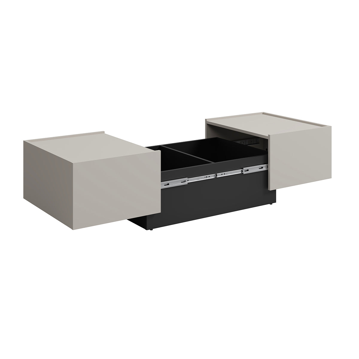 Table basse ouvrante Ekko Cachemire et Noir - vue 2