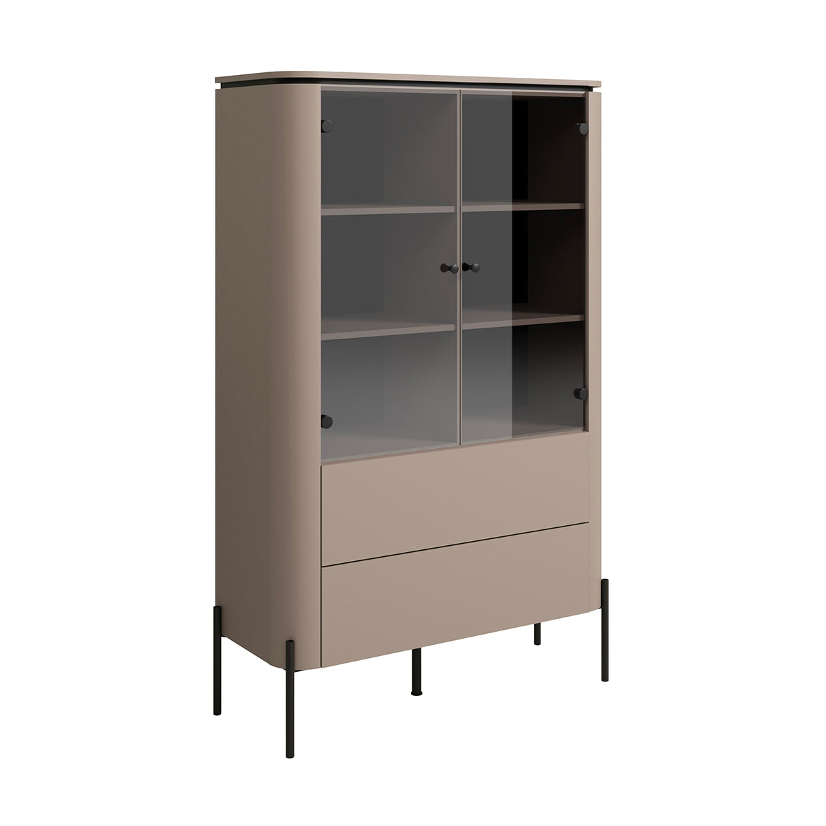 Vaisselier 2 portes 2 tiroirs Junon Taupe