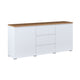 Buffet 2 portes 3 tiroirs Liko Blanc et Bois