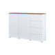 Buffet 2 portes 4 tiroirs Liko Blanc et Bois