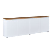 Buffet 4 portes Liko Blanc et Bois